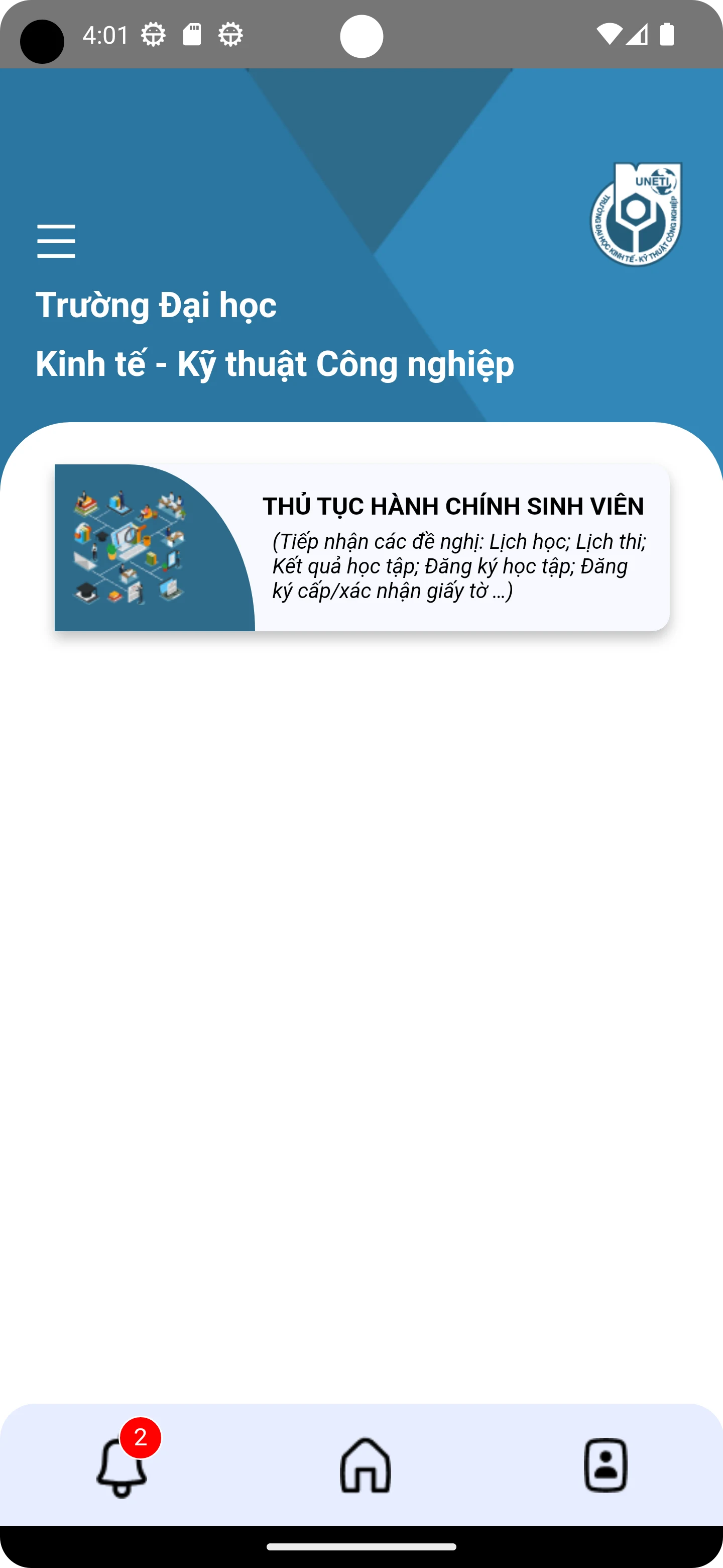 Uneti Online screenshot