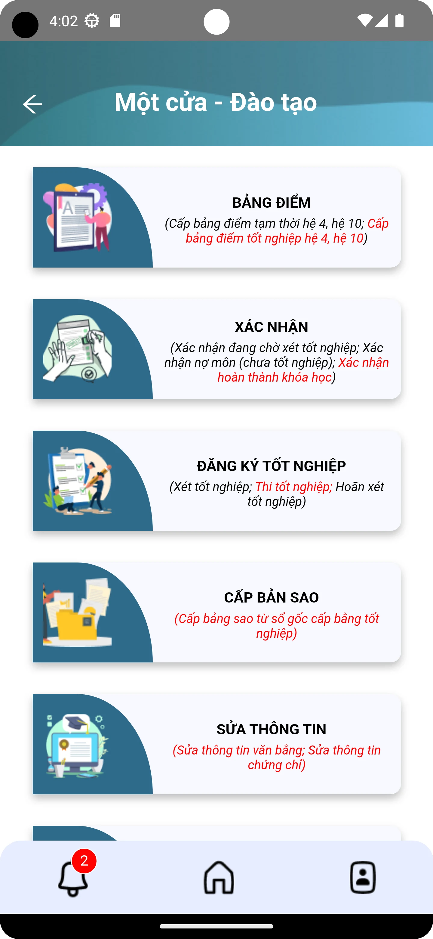 Uneti Online screenshot